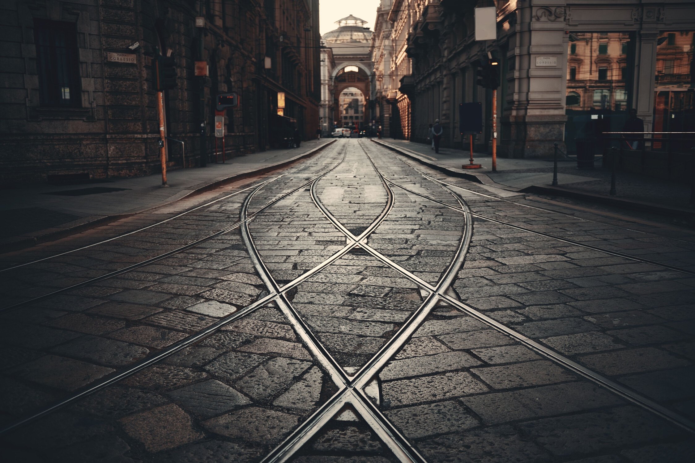 Tram Track in Milan Street